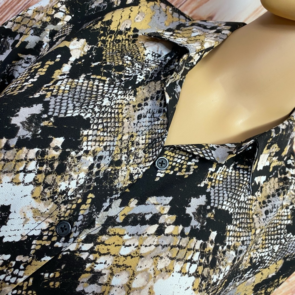 Jennifer Lopez Python Print Collared Shirtdress - image 3